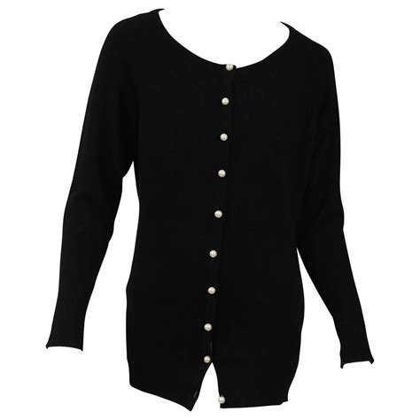 cardigan sleeveless chanel black|chanel cardigan pullover.